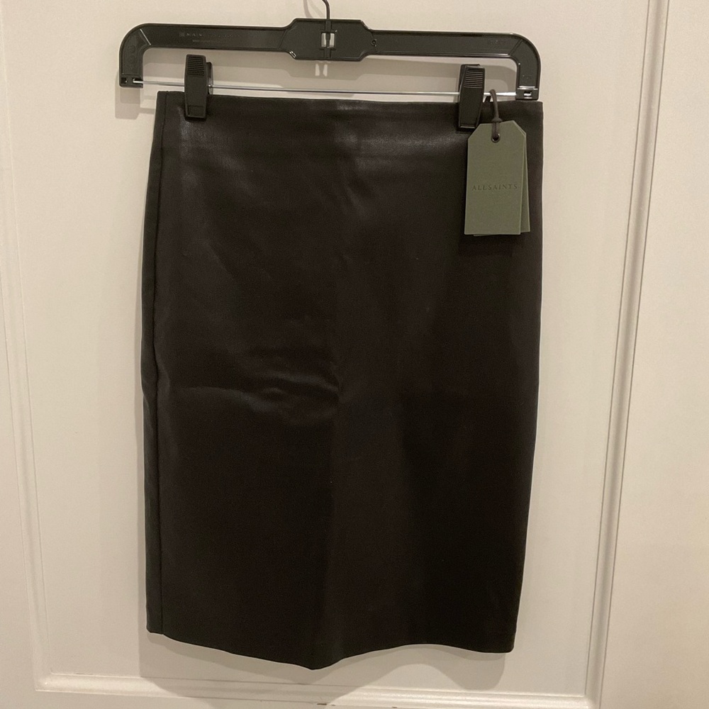Elegant Black Pencil Skirt by All Saints